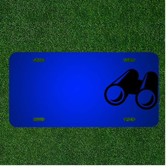Custom Personalized License Plate With Add Names To Binoculars Birdwatching
