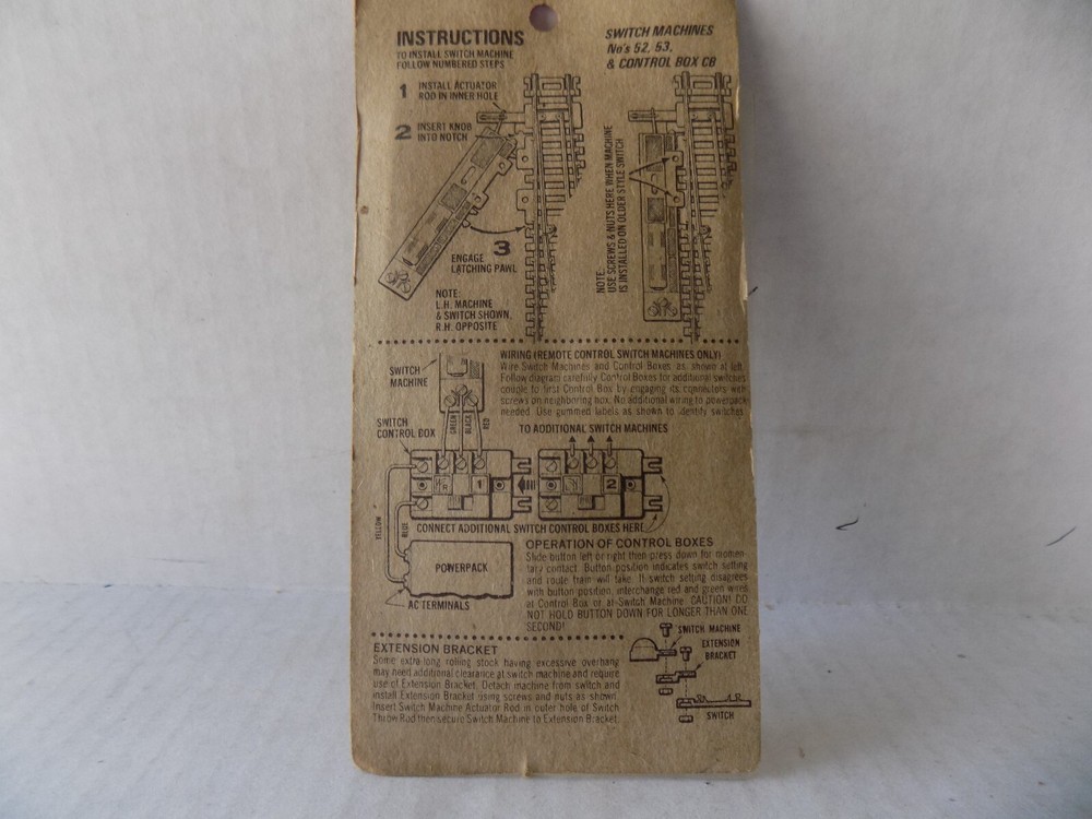 REMOTE LEFT SWITCH MACHINE #52 BY ATLAS PO NIB
