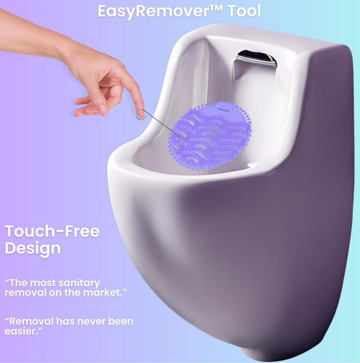 Urinal Screen Deodorizer -Lavender - Anti-Splash - With Removal Tool - Box Of 10