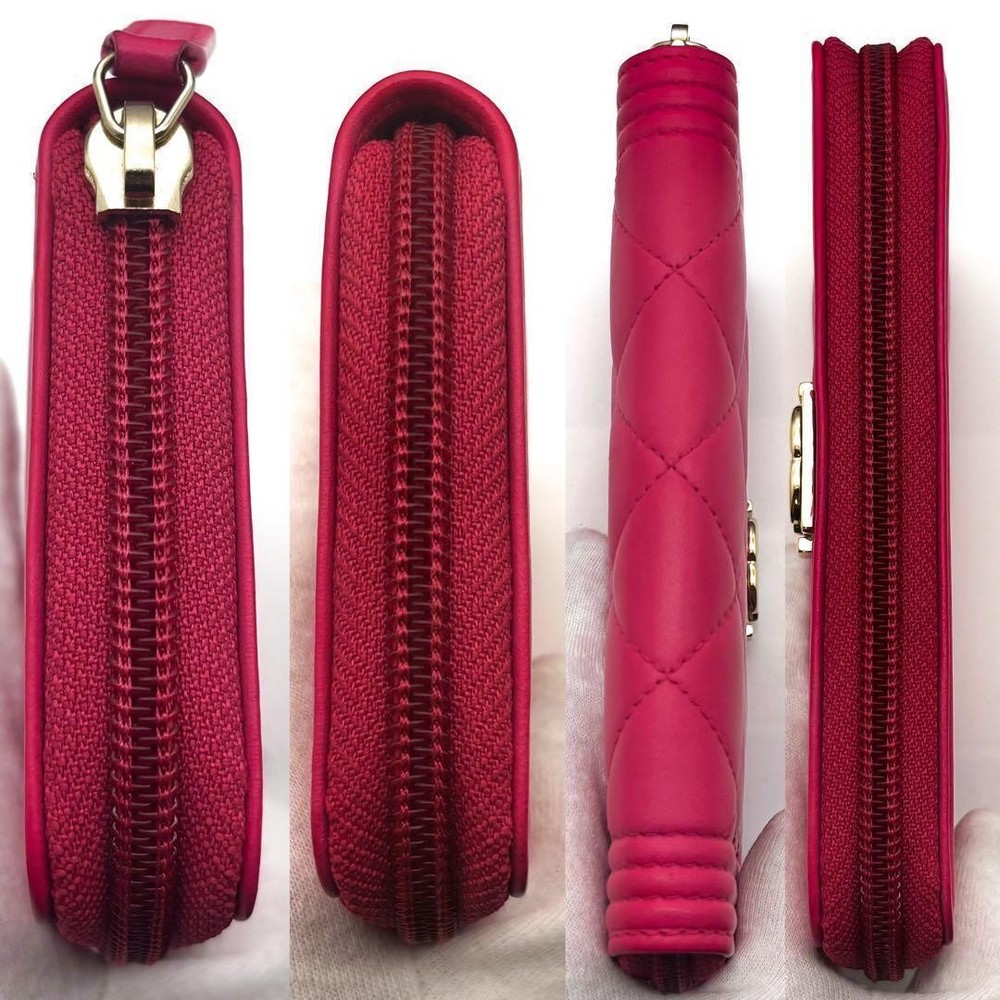 Chanel Boy Chanel Round Zip Medium Wallet