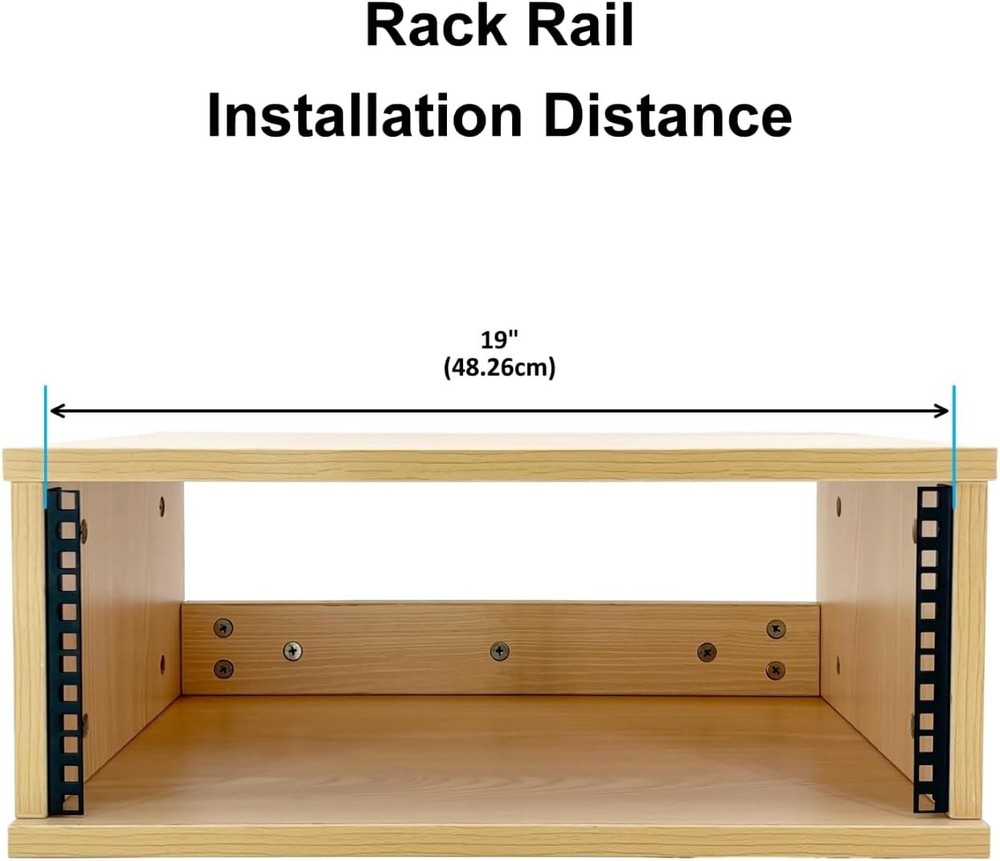 Server Rack Rails 4U w/ M6 Cage Nuts & Screws