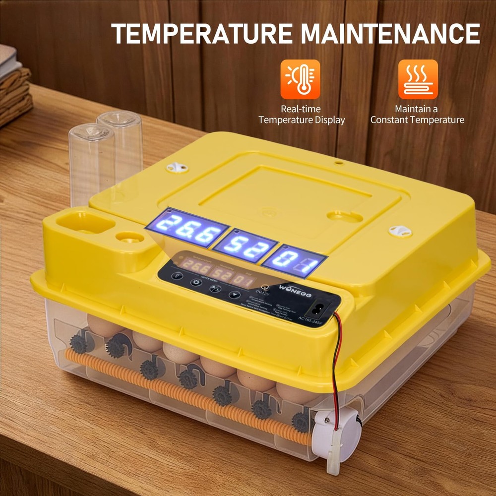 Incubators for Hatching Eggs, 30 Egg Incubator with Automatic Egg Turning, Te...