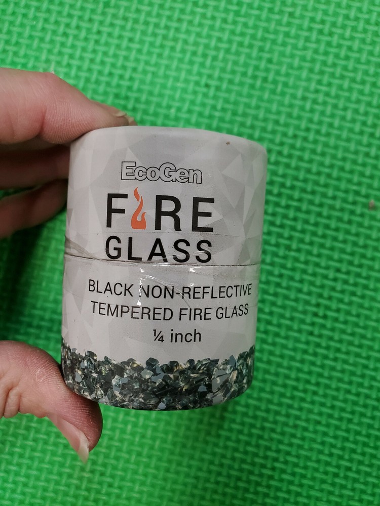 EcoGen Fire Glass Sample Container 1/4" Black Non-Reflective