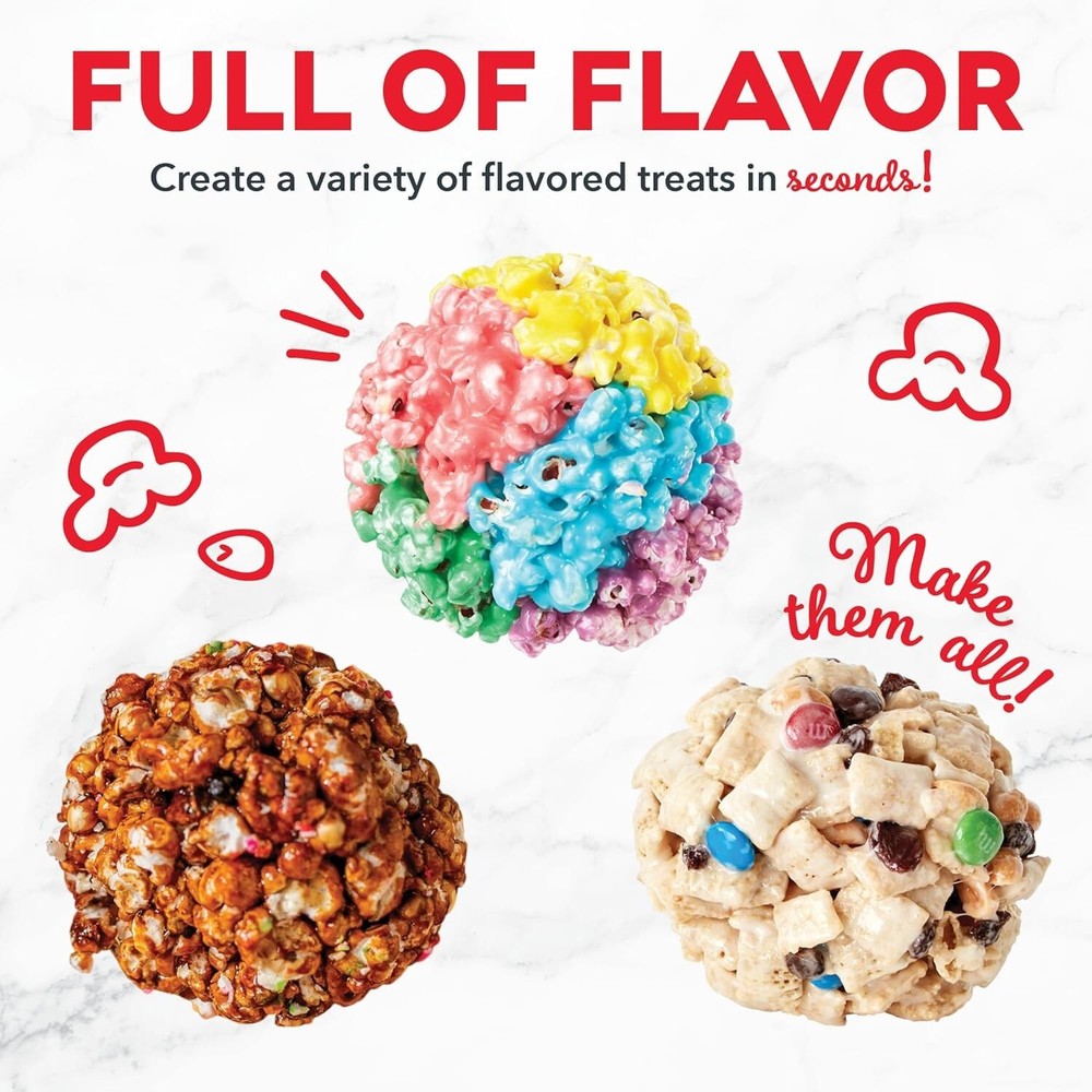 Dash Popcorn Ball Maker, Set of 4 (Multi-Color)