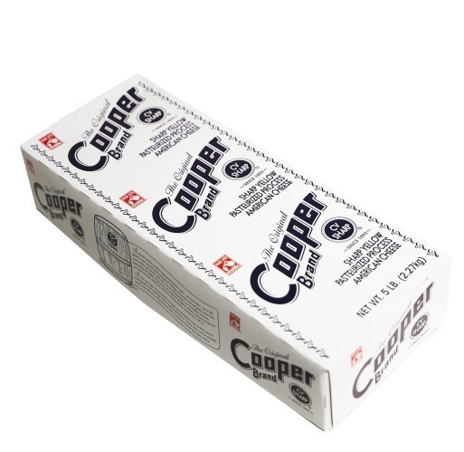 Cooper® Cheese CV Sharp Yellow American Cheese - 5 lb. Solid Block