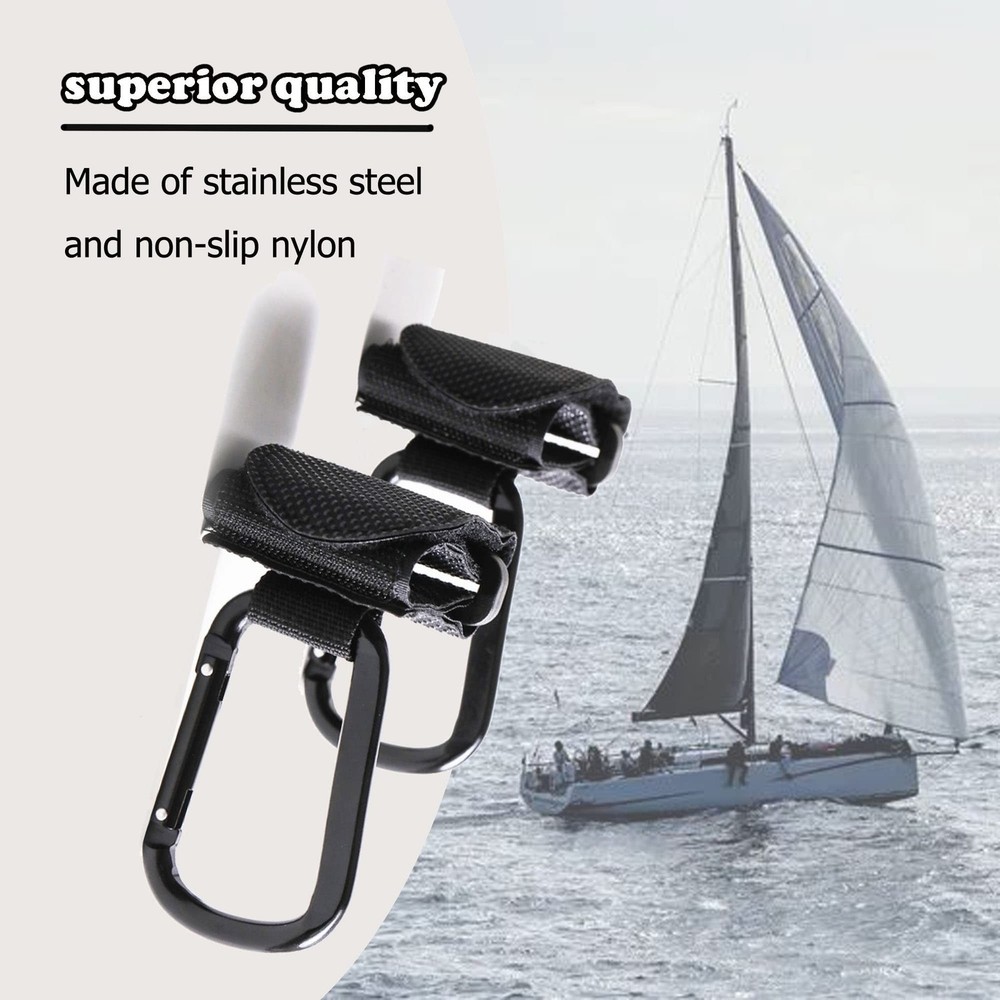 Boat Rail Bag Hook Adjustable Safety Straps with Convenient Quick Release Buc...