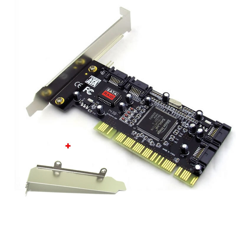 PCI 4 Ports SATA Internal RAID Controller Card w/Low Profile Bracket