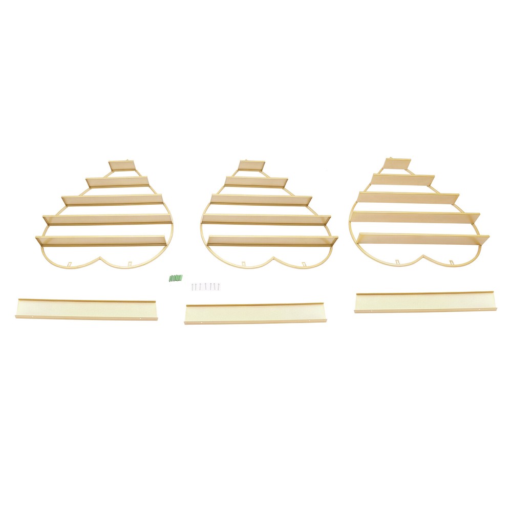 Heart-Shaped Nail Polish Display Rack - 5 Tier Wall Organizer