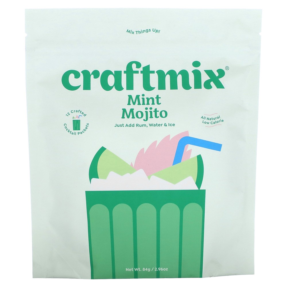Cocktail Mix Packets, Mint Mojito, 12 Packets, 2.96 oz (84 g)