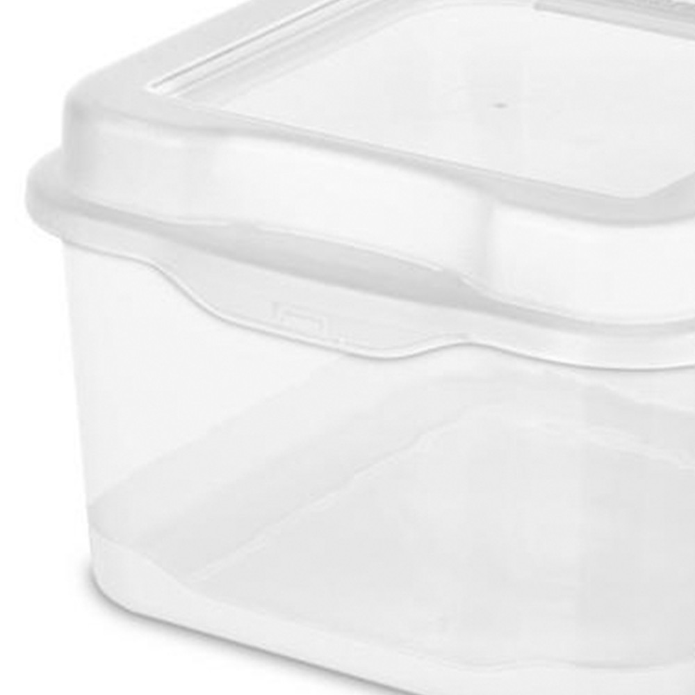 Sterilite Plastic FlipTop Hinged Storage Box Container w/ Latching Lid (12 Pack)