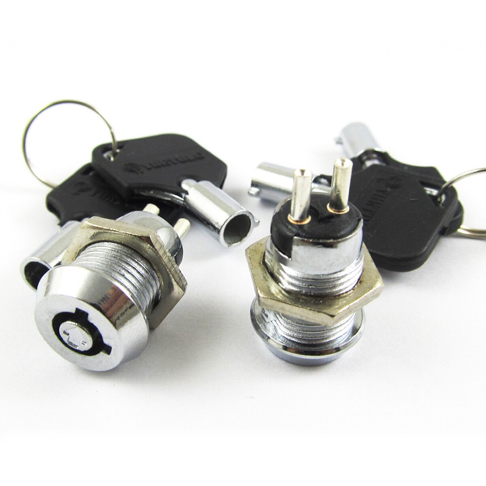 1pc ON/OFF Key Ignition Switch Metal Lock Switch Plastic handle 10.5x19mm