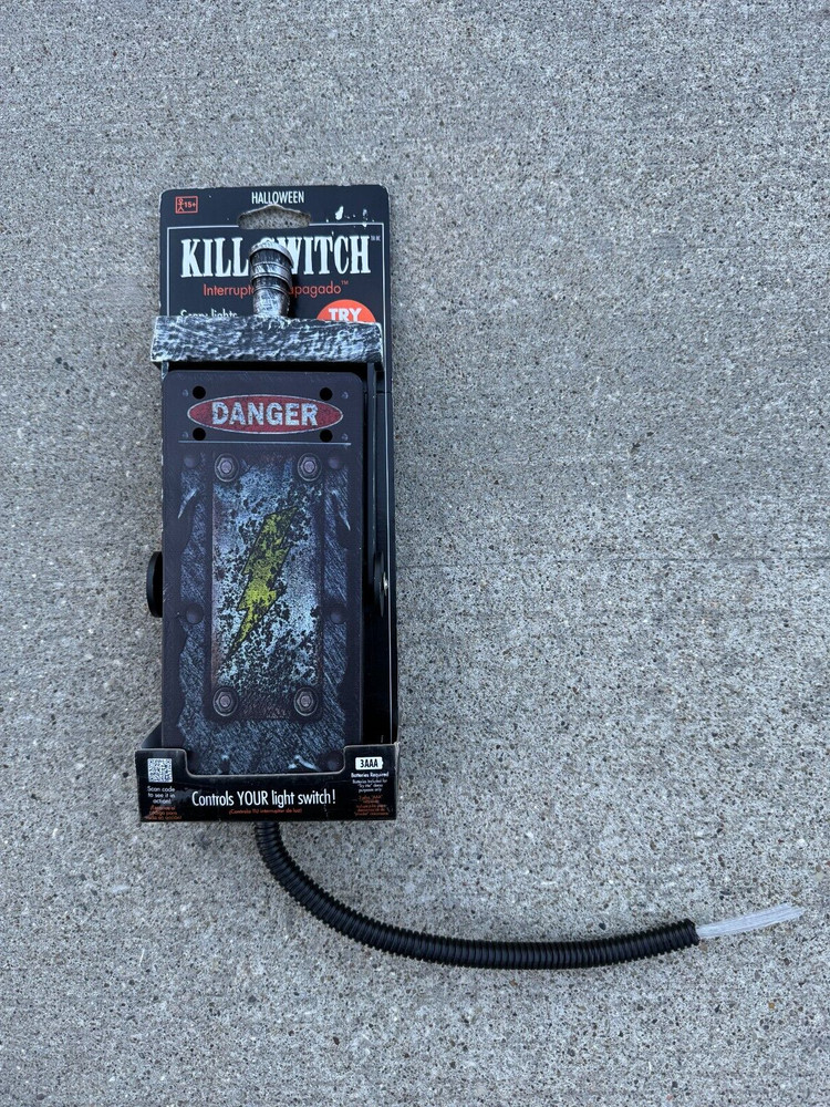Animated 19" "Danger" Kill Switch Tekky Design Halloween Light Switch Prop New
