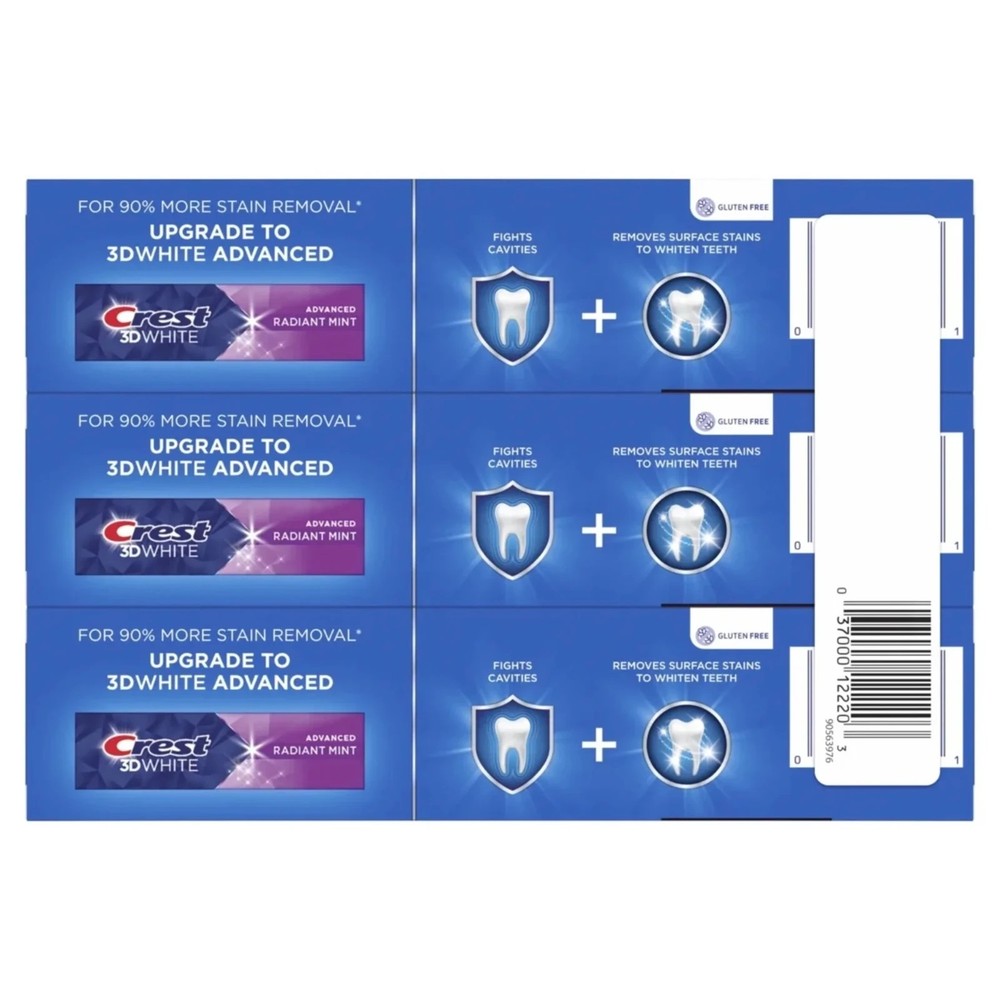 Crest Plus Baking Soda & Peroxide Teeth Whitening Toothpaste,Mint, 5.7 oz,3 Pack
