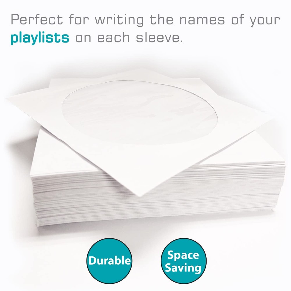 Maxell CD/DVD Storage Sleeves 100pk, White