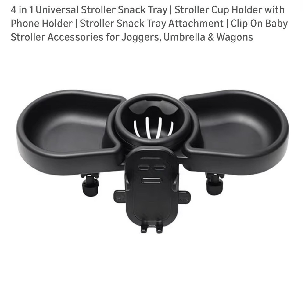 Stroller Snack Drink Organizer Tray Multifunctional Stroller Tray Adjustable...