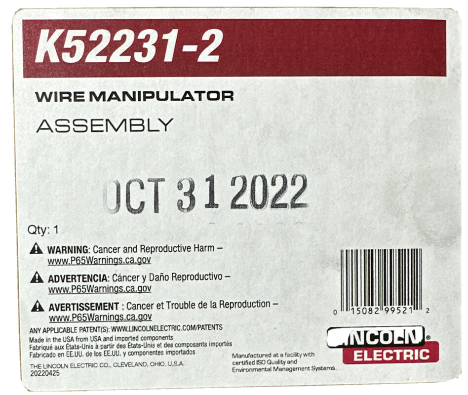 LINCOLN K52231-2 Wire Manipulator Assembly.