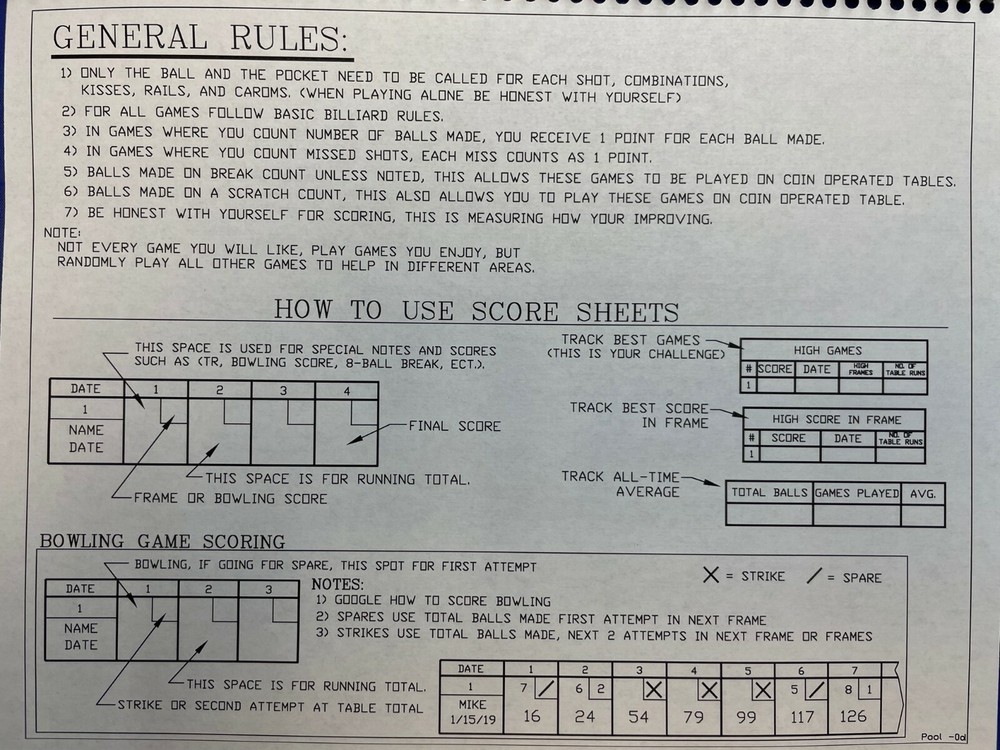 Billiards Accessories, Practice pool games. New