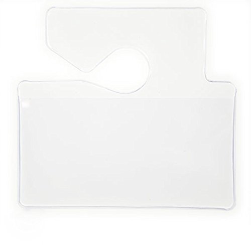 Horizontal Car Parking Pass Permit Holder -Clear Plastic Rear View Mirror Hanger