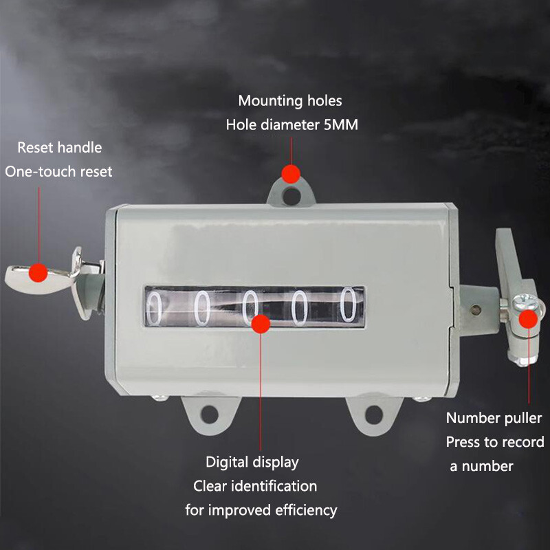 5digits Counter Mechanical Rotating Speed Meter 75-I/II Totalizing Pull Counter