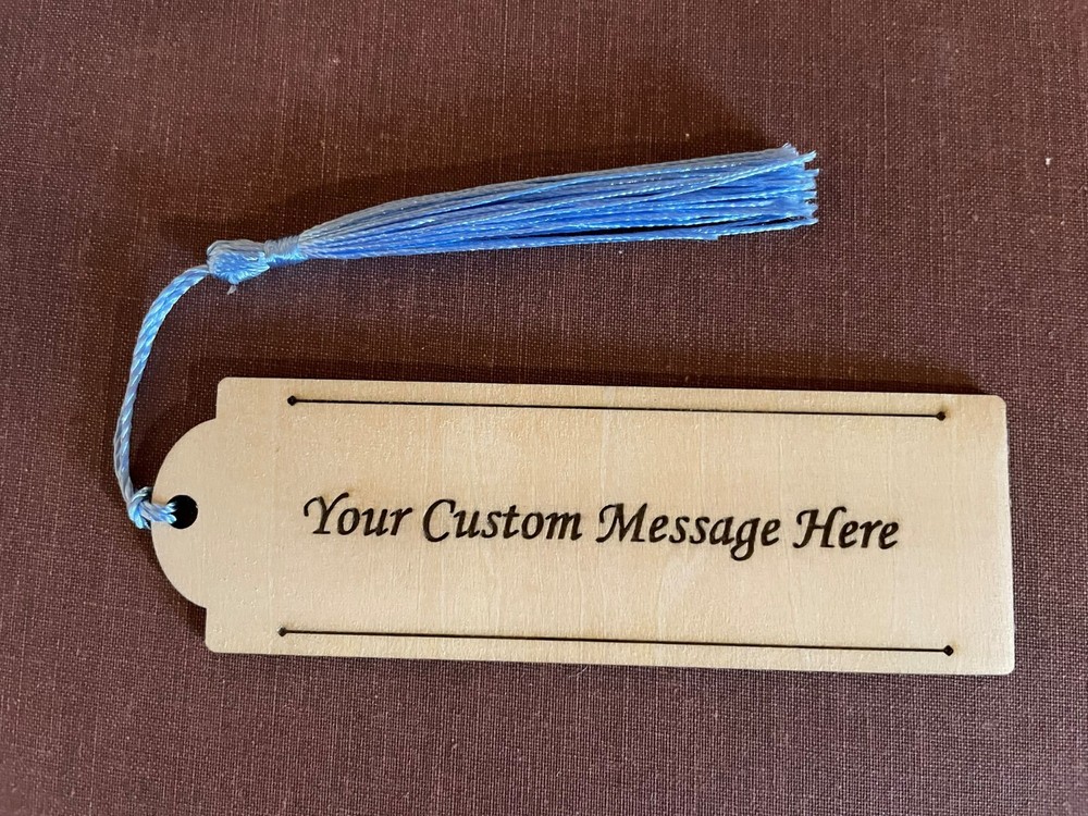 Engraved Custom Message Bookmark - Engraved Wooden Bookmark - Reader Gift