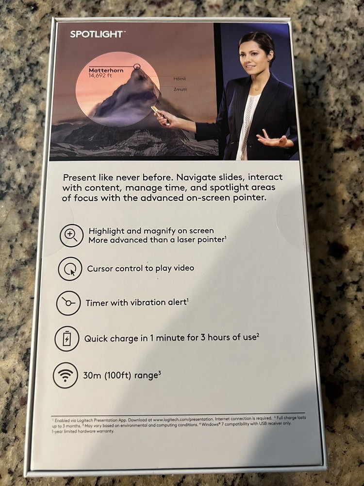 Logitech Spotlight Wireless Presentation Remote - Gold