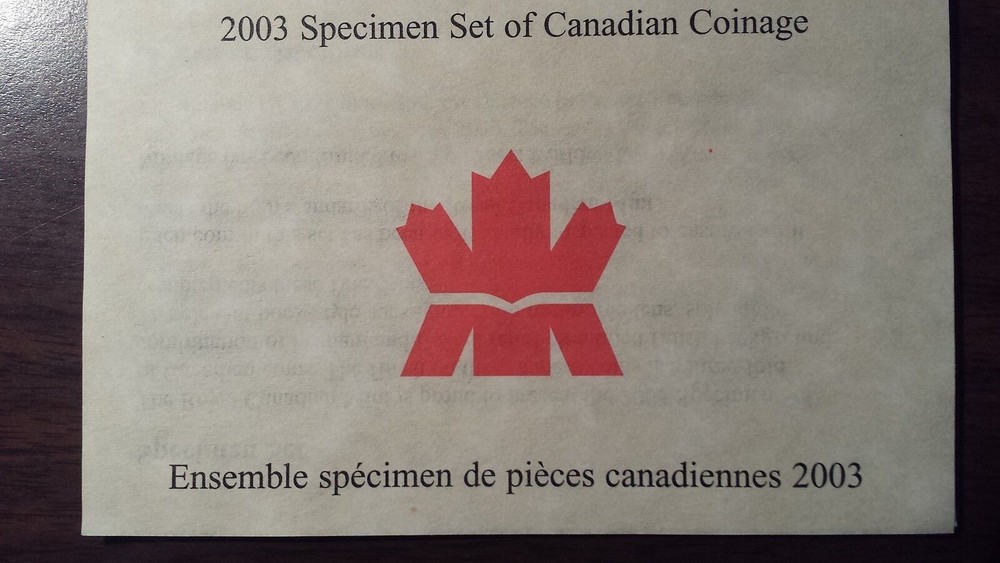 Canada 2003 Specimen Set with Box and COA