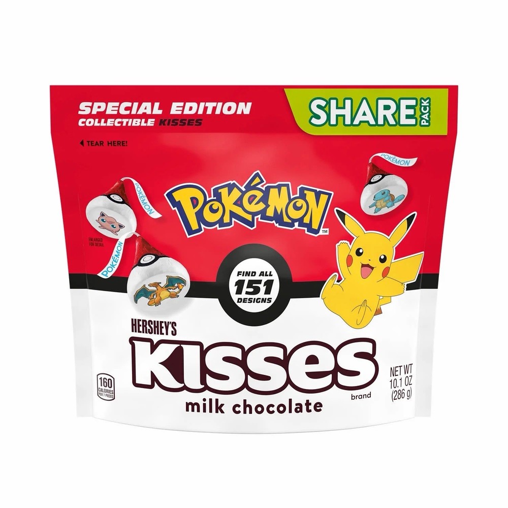 Hershey's Kisses - Pokemon Edition, Share Pack. FOUR PACK