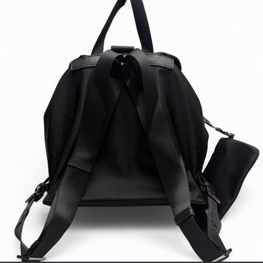 PRADA Black Backpack with Pouch Women's Designer Adjustable Strap