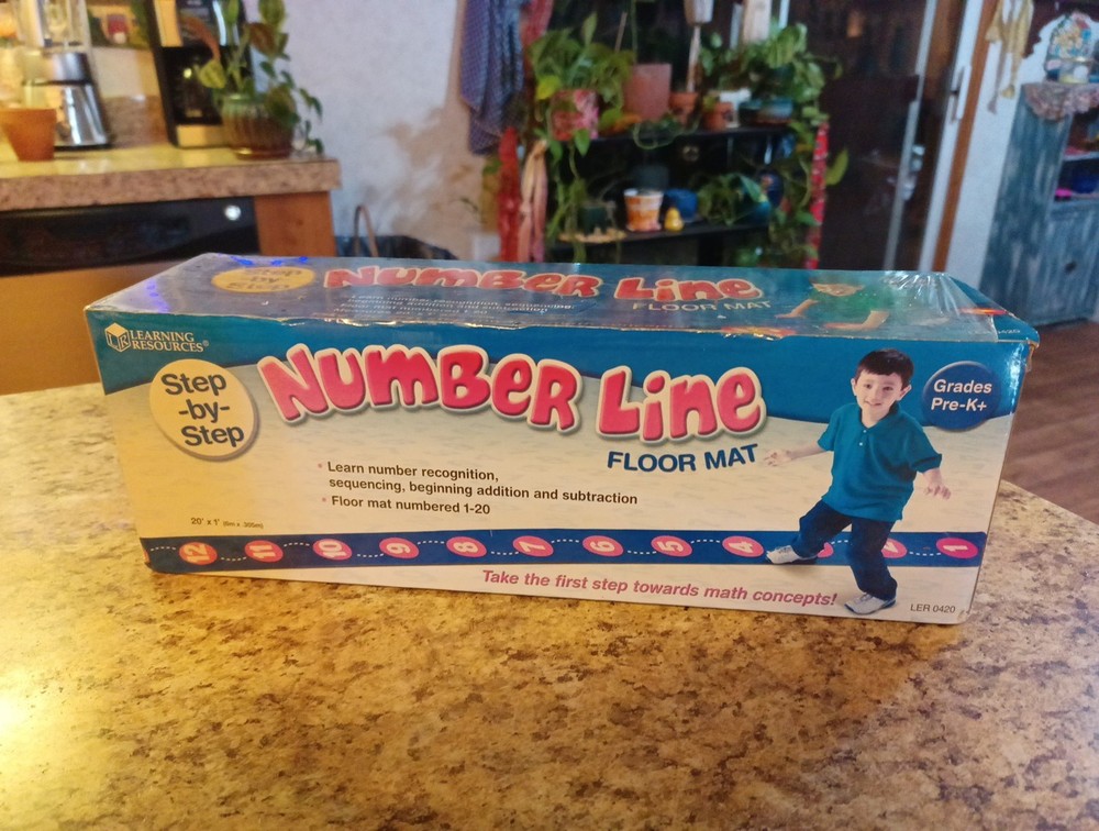 Learning Resources, Math Counting Step-by-Step Number Line 1-20 Floor Mat New