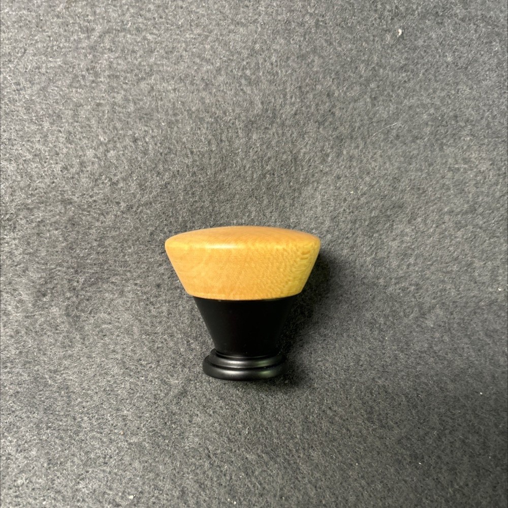 1-1/4" Maple Knob with Black Base