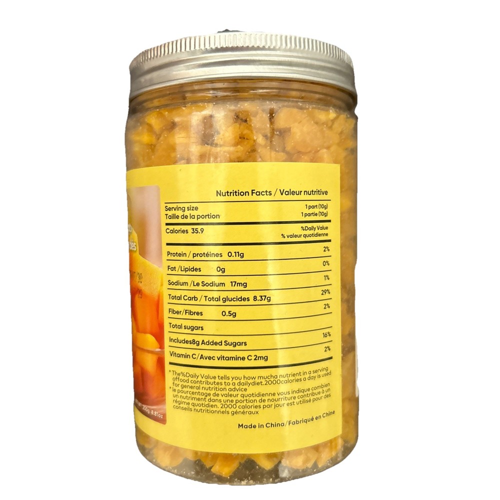 Diced Dried Mango, 8 Oz Jar