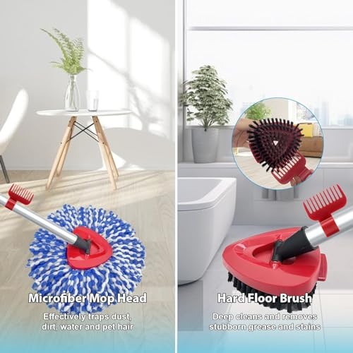 2 Pack Spin Mop Heads Replacement Compatible with O Cedar Blue (2 Tank System)