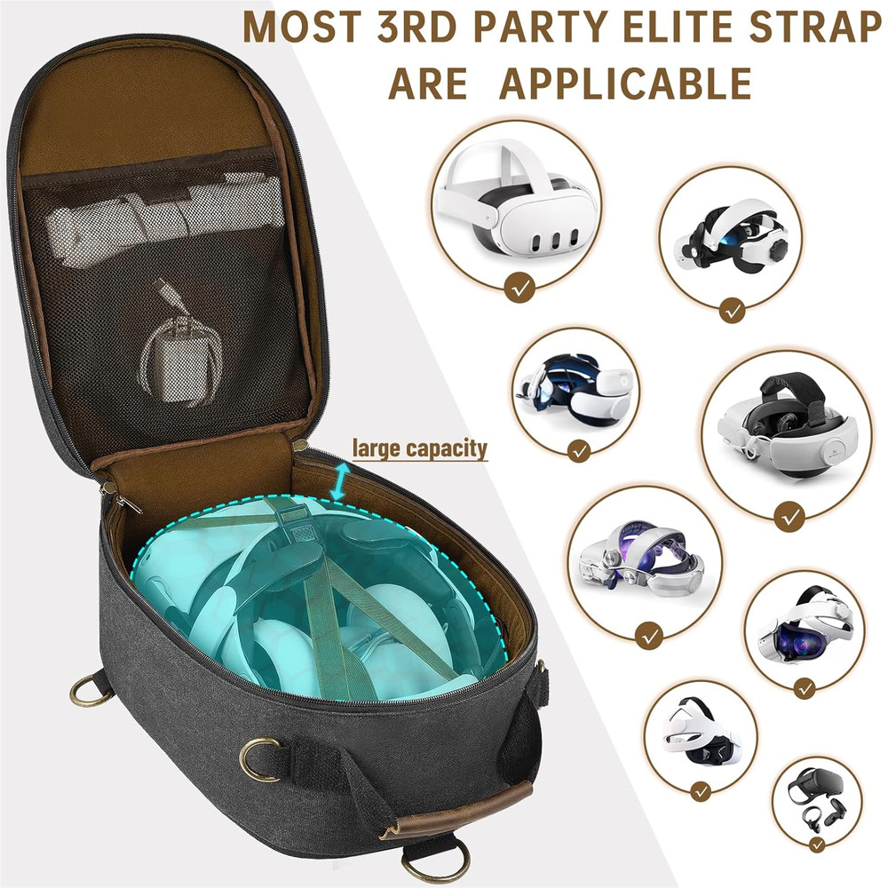 Hard Carrying Case Compatible with VR Headsets Virtual Reality and Touch Control