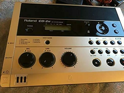 Roland Portable SD / CD Recorder Built-in Condenser Microphone CD-2u USED F/S