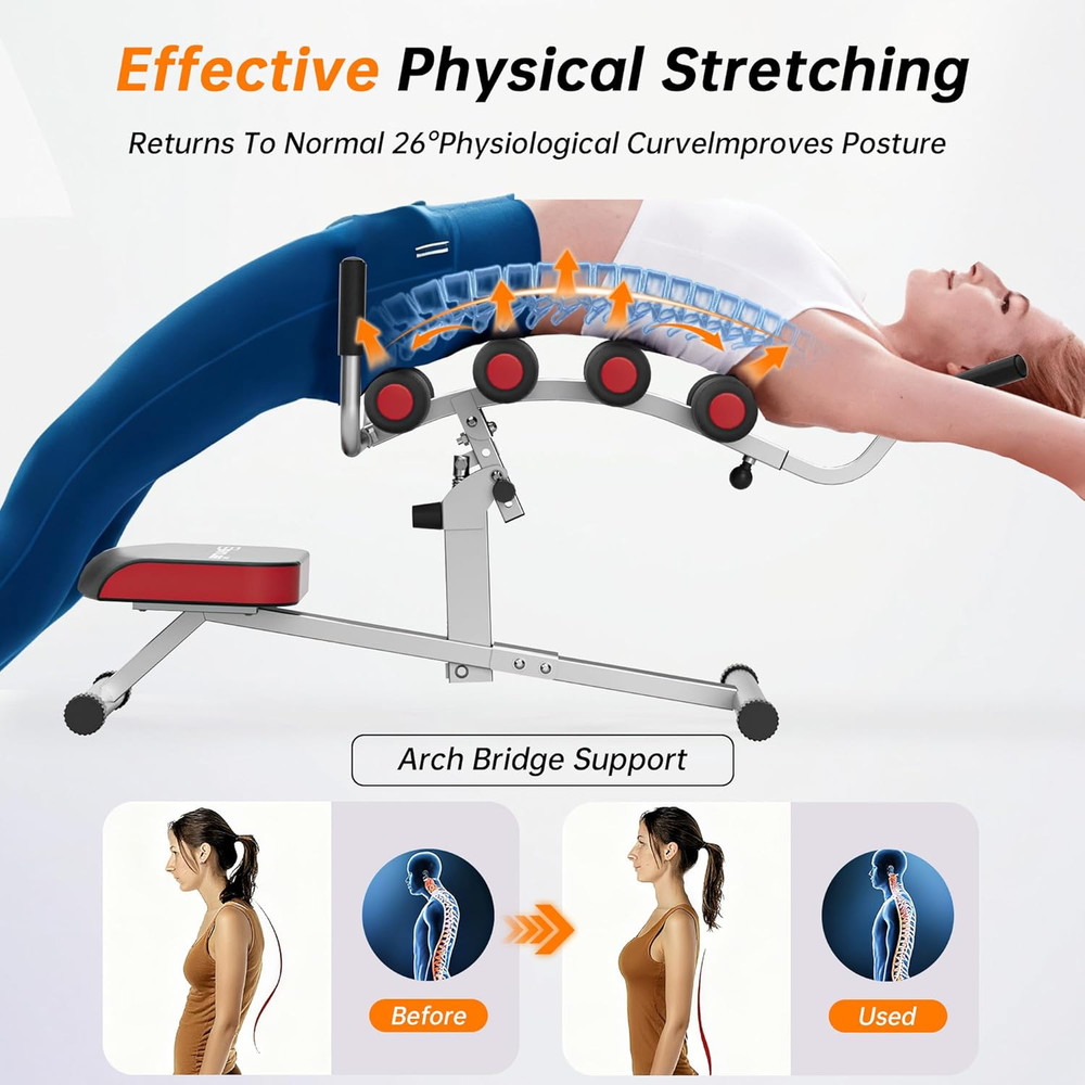 Inversion Table for Back Pain Relief - 350Lbs Capacity, Improve Posture and Spin