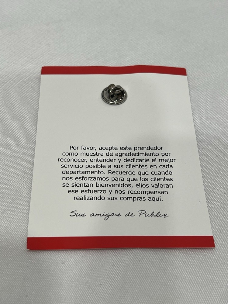 Publix pin Think Red Empathize Pin COLLECTION SELL DOWN