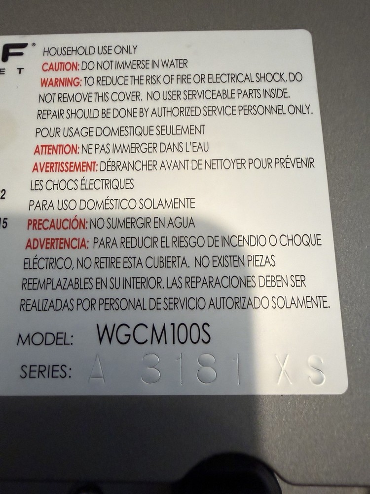 READ Wolf Gourmet Programable Coffee Maker WGCM100S Auto Drip System Red Knobs