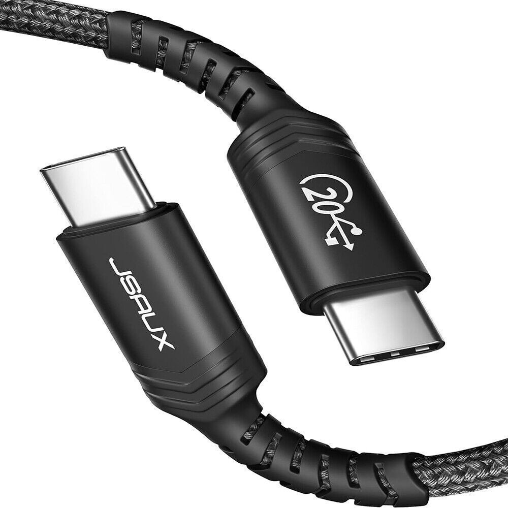 USB3.2 Gen2 20Gbps Cable USB C 100W Fast Charging for Galaxy iPhone 15 5K