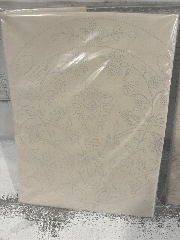 TWO Candlewicking Pillow Kits 14” Round/square - NIP - Howes Needlework