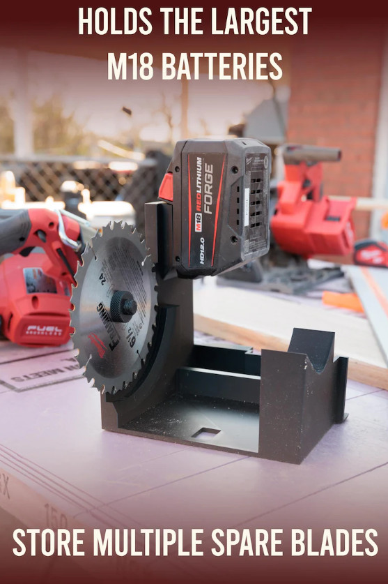 Custom 6-1/2" Power Saw Storage Insert for Compact Modular Toolbox Organizer