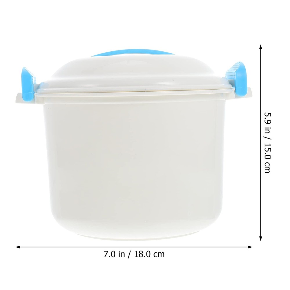 Microwave Rice Cooker 6 Cup Small Plastic Steamer for Rice Vegetables and Egg...