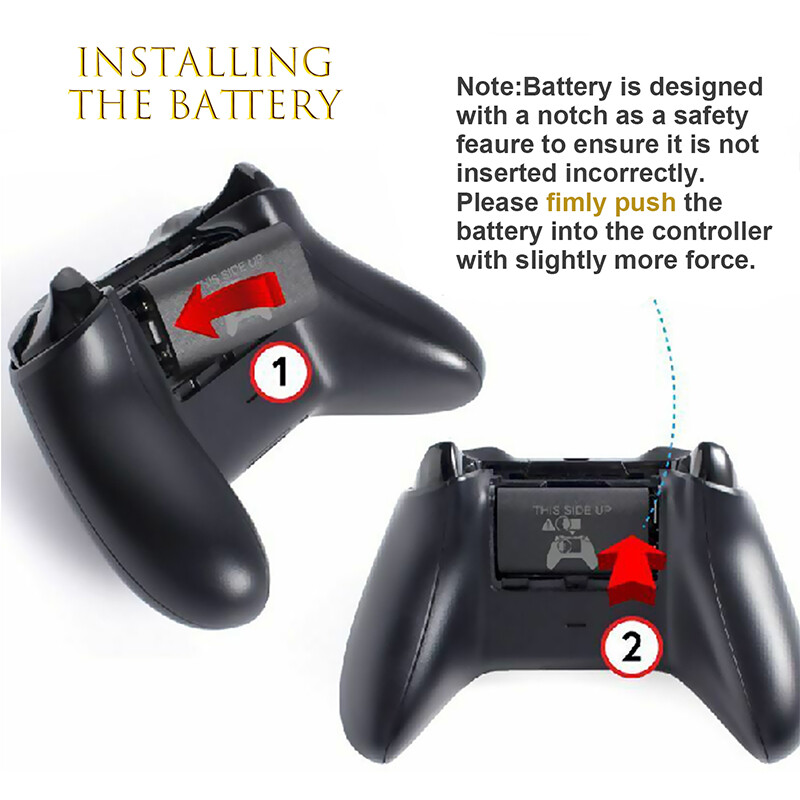 For XBOX ONE Controller Charging Play Dock Station w/ Rechargeable Battery Pack