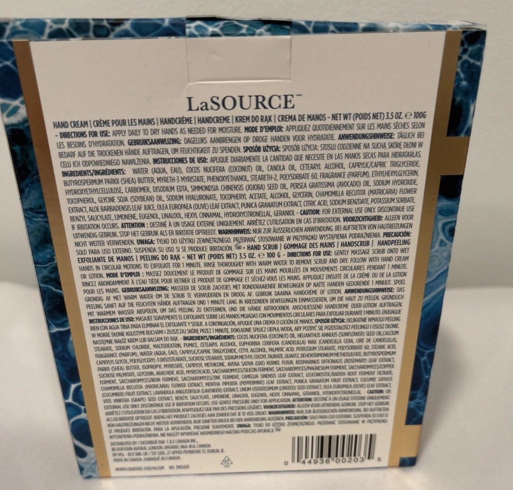 Crabtree & Evelyn LaSOURCE 60 SECOND FIX FOR HANDS 2x3.5oz Hand Therapy