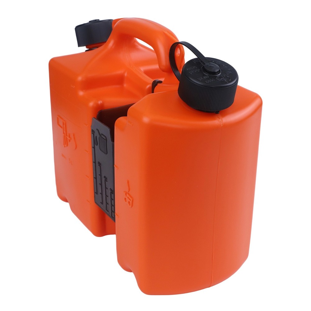 Practical 5L Oil Combi Can With Integrated Tool Carriers For Chainsaw Users