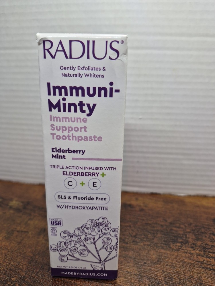 Organic Elderberry Mint Toothpaste 2.5 Oz By Radius