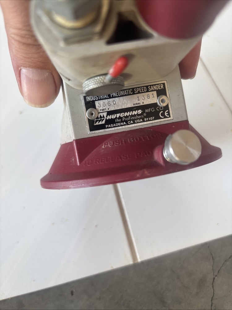 Hutchins 3560 Sander Random Orbit Action