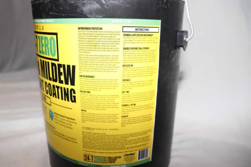 Sentinel Clear 1 Gallon Formula 24-7 Zero Mold and Mildew Coating