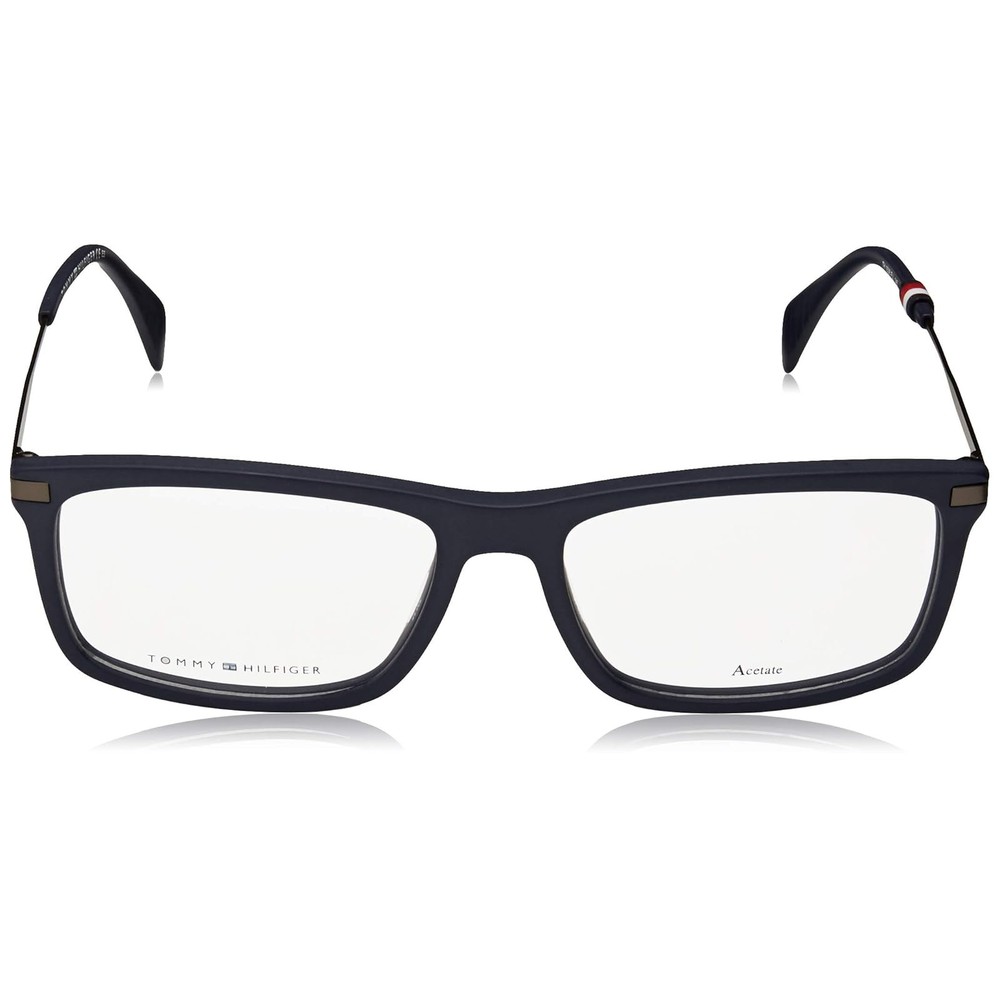Tommy Hilfiger Men's Rectangular 55mm Eyeglasses Frames Matte Blue TH1538-FLL