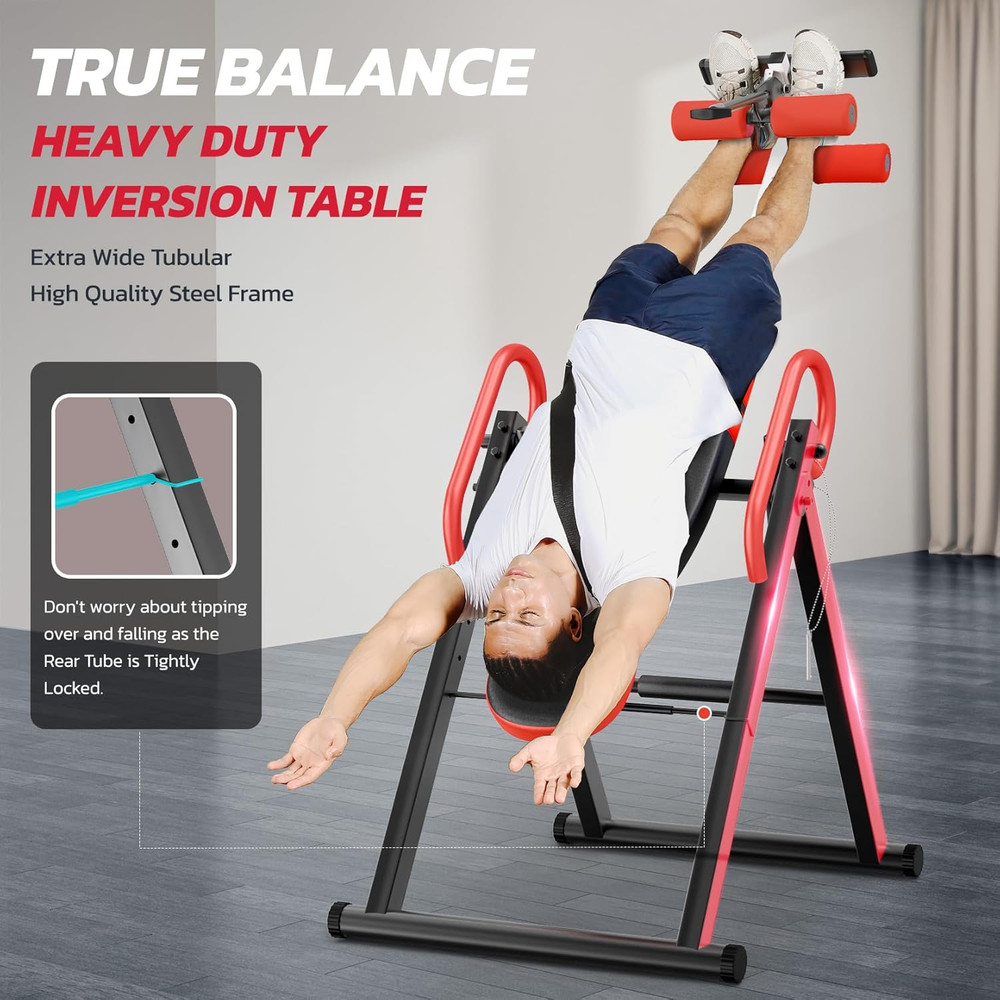 YOLEO Gravity Inversion Table for Back Pain Relief 2026 New Inversion Table W/Lu