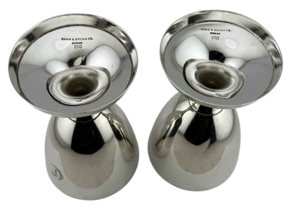 Shaw & Brown Co. Sterling Silver Goblets